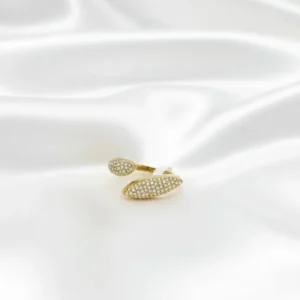 Bague Double Crystal – Acier inoxydable 🇫🇷