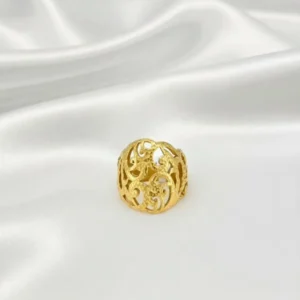 Bague Arabesque Ajourée Dorée – 🇫🇷