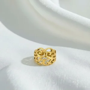 Bague Arabesque Large Dorée – 🇫🇷