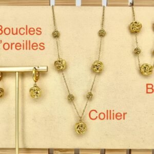 Parure Rosace Dorée – Acier inoxydable 🇫🇷