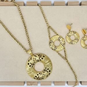 Parure Cercle Filigrané – Acier inoxydable 🇫🇷