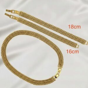 Parure Ovale Dorée – Acier inoxydable 🇫🇷