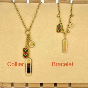 Parure Orient Mosaïque Dorée – Acier inoxydable 🇫🇷